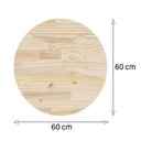 Ver imagem 2 de Tampo Redondo de Madeira Pinus (3x60x60)