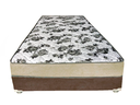 Ver imagem 2 de Cama Box Solteiro Suede Marrom + Colchão Solteiro Suede Bege Espuma 88x188x55