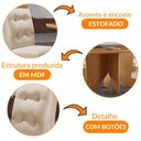 Ver mais imagens de Mesa Evora 120 Mdf com 4 Cadeiras Carol Veludo Creme-naturalle-naturalle