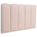 Ver imagem 1 de Cabeceira Solteiro Modulada Arredondada Cama Box Corino Marfim