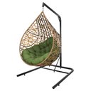 Ver imagem 2 de Cadeira Balanço Ninho Suspenso Gota Tramado com Suporte e Almofada Impermeável Acesse Móveis