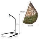 Ver imagem 3 de Cadeira Balanço Ninho Suspenso Gota Tramado com Suporte e Almofada Impermeável Acesse Móveis