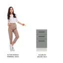 Ver imagem 3 de Balcão Armário de Cozinha 40 cm 3 Gavetas Branco/Cinza Agata Madesa