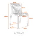 Ver imagem 3 de Conjunto 4 Cadeiras de Praia Empilhaveis Cancun Fratini