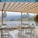 Ver mais imagens de Kit 4 Cadeiras com Braços Empilhável Copacabana Fratini Aço Carbono Fendi Trama Corda Náutica