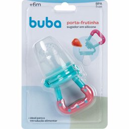 Porta-Frutinha Em Silicone Buba Azul e Rosa - 7