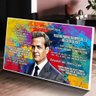 Quadro Decorativo Harvey Specter:120x80/DOURADA - 4