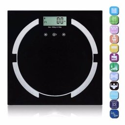 Balança Pesagem Corporal com Memoria para 10 Usuarios Até 180Kg e Medidor de Massa Corporal e Água - 1