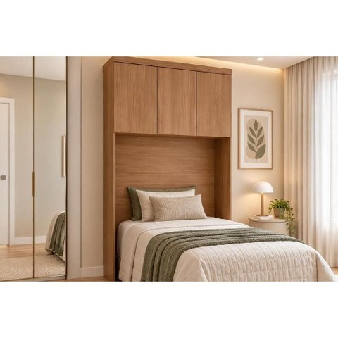 Armário Aéreo Modulado 3 Portas Rizon Cinamomo N. Horizonte