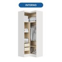 Ver mais imagens de Móveis para Quarto Módulo Canto Reto 2 Porta Infinity Branco/Line