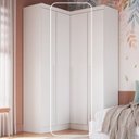 Ver imagem 2 de Móveis para Quarto Módulo Canto Reto 2 Porta Infinity Branco/Line