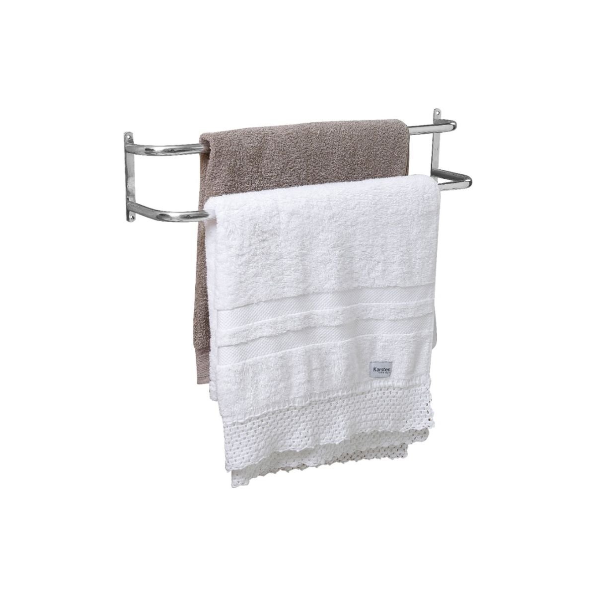 Porta Toalhas Toalheiro Duplo para Porta ou Parede 60cm Fs - 1