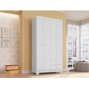 Ver imagem 1 de Guarda Roupa Infantil Aquarela Baby 4 Portas 2 Gavetas Branco Flex Azul e Rosa