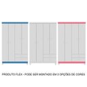 Ver imagem 4 de Guarda-Roupa Infantil 4 Portas 2 Gavetas Aquarela Baby Branco Rosa Flex