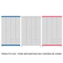 Ver imagem 4 de Guarda-Roupa Infantil 4 Portas 2 Gavetas Aquarela Baby Branco Rosa Flex