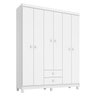 Guarda-Roupa Infantil 6 Portas 2 Gavetas Aquarela Baby Branco - 6