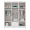 Ver imagem 4 de Guarda-roupa Infantil 6 Portas 2 Gavetas Aquarela Baby Branco