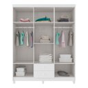 Ver imagem 3 de Guarda-Roupa Infantil 6 Portas 2 Gavetas Aquarela Baby Branco