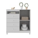 Ver imagem 4 de Cômoda Sapateira 1 Porta 4 Gavetas Aquarela Baby Branco Clique Chique