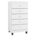 Ver imagem 1 de Cômoda Infantil com 5 Gavetas Aquarela Baby Branco Clique Chique