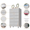 Ver imagem 4 de Cômoda Infantil 5 Gavetas Aquarela Baby Branco Flex Clique Chique