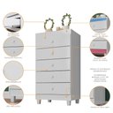 Ver imagem 4 de Cômoda Infantil com 5 Gavetas Aquarela Baby Branco Clique Chique