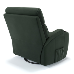 Poltrona do Papai Reclinável em Tecido Suede Cor Verde Musgo Elétrica - Modelo Imperial - 3