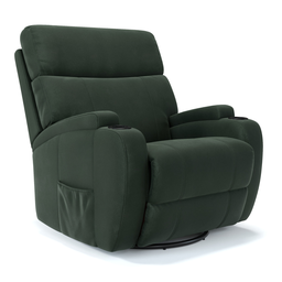 Poltrona do Papai Reclinável em Tecido Suede Cor Verde Musgo Elétrica - Modelo Imperial - 1