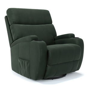 Poltrona do Papai Reclinável em Tecido Suede Cor Verde Musgo Elétrica - Modelo Imperial