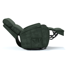 Poltrona do Papai Reclinável em Tecido Suede Cor Verde Musgo Elétrica - Modelo Imperial - 5