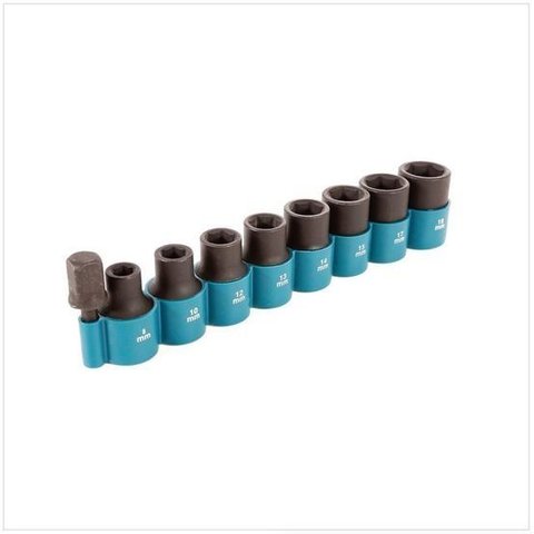 JOGO DE SOQUETE MAKITA DE IMPACTO ENCARTELADO 1/2POL C/9PCS