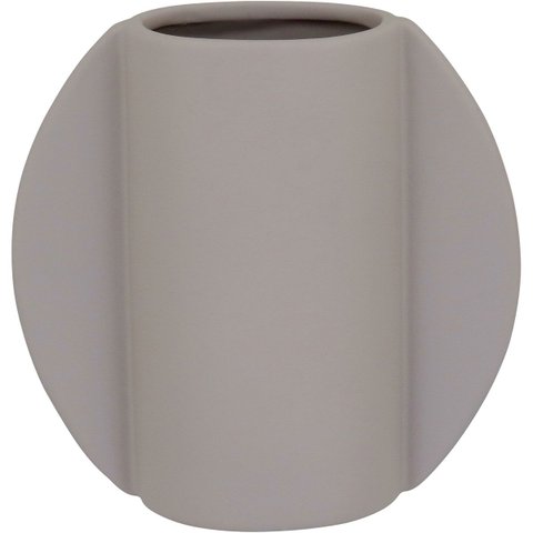 Vaso Decorativo Enfeite Casa Cerâmica 17x17x17cm Bege