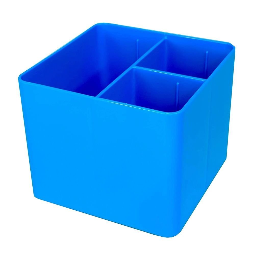 Porta-objetos Dello Full Color Azul com 3 Divisórias - 1