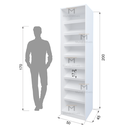 Ver imagem 6 de ARMÁRIO SAPATEIRO 0,5M CLOSET 100% MDF M119.2021.B MUNDI MOVEIS