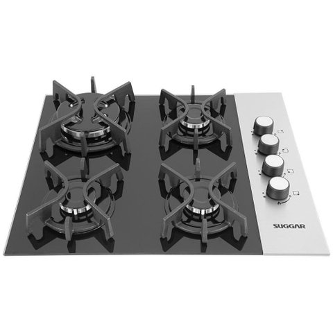 Cooktop Suggar Mesa de Vidro 4q À Gás Fg4404fvpix Bivolt