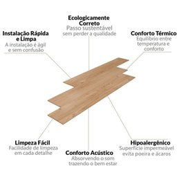Kit 58m² Piso Vinílico em Régua 17,78cm x 2mm x 1,21m Sofisticato Ruffino - 4