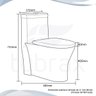  Vaso Sanitário Monobloco Cerâmica Modelo Mirabile Tubrax – Branco - 6
