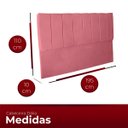 Ver imagem 4 de Cabeceira Casal King Estofada para Cama Box Dália Suede Rosa