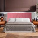 Ver imagem 2 de Cabeceira Casal King Estofada para Cama Box Dália Suede Rosa