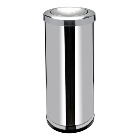 Cesto De Lixo Lixeira 30 Litros Inox Tampa Basculante Escritório Viel 3592