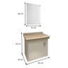 Gabinete para Banheiro Phoenix com Espelho e Cuba em Branco e Vanilla - Invest 7 - 5