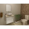 Gabinete para Banheiro Phoenix com Espelho e Cuba em Branco e Vanilla - Invest 7 - 2