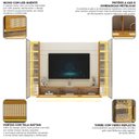 Ver imagem 6 de Estante Home para TV até 85 Polegadas com LED e Vidro Reflecta 100% MDF 217,6CMX293,4cm Luminare Native Off White