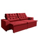 Ver imagem 1 de Sofá Usb, 4 Lugares América Retrátil, Reclinável 252cms, Tecnologia Carregamento 3 Portas Vermelho