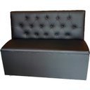 Ver imagem 2 de Poltrona Booth Preta 1,20cm Capitone Costurado