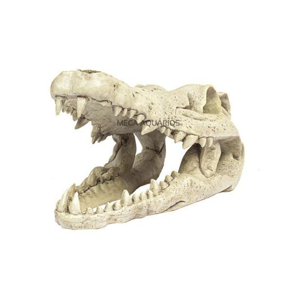 Enfeite Aquário Esqueleto Cabeça Crocodilo Pequeno 54100 - 6