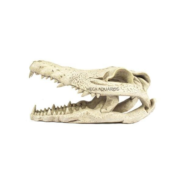 Enfeite Aquário Esqueleto Cabeça Crocodilo Pequeno 54100 - 7