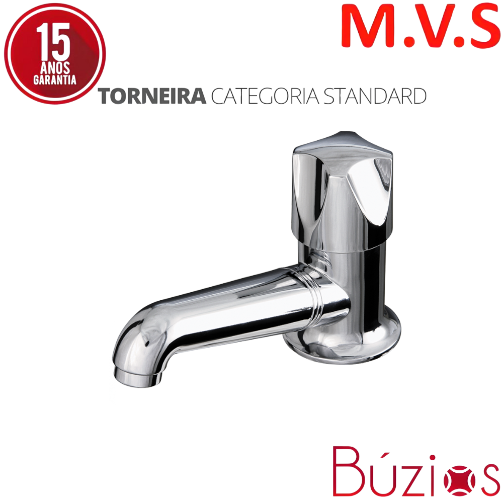 Torneira para Lavatório Modelo de Mesa Linha Búzios 1/2'' Abs Cor Cromado Durín - 2