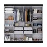 Guarda-roupa Roupeiro Maxel Paris 8 Portas 4 Gavetas 100 Mdf - 2