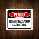 Ver imagem 1 de Kit 3 Placas Perigo Escada Plataforma Escorregadia